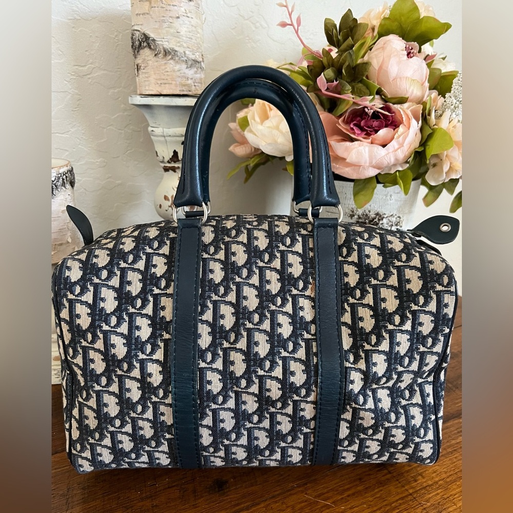 Authentic Vintage Diorissimo Navy Boston Bag